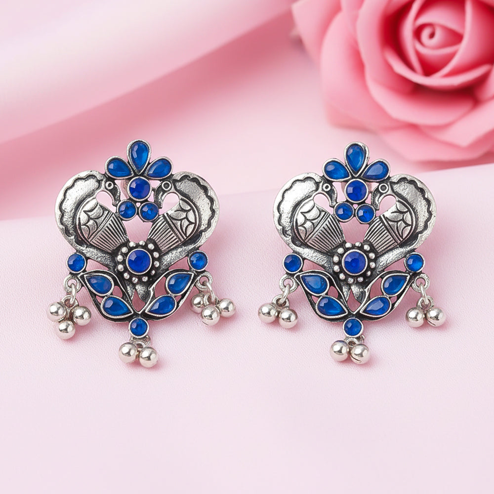 Bulbul Bling Party Studds earrings (Blue)