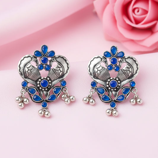 Bulbul Bling Party Studds earrings (Blue)