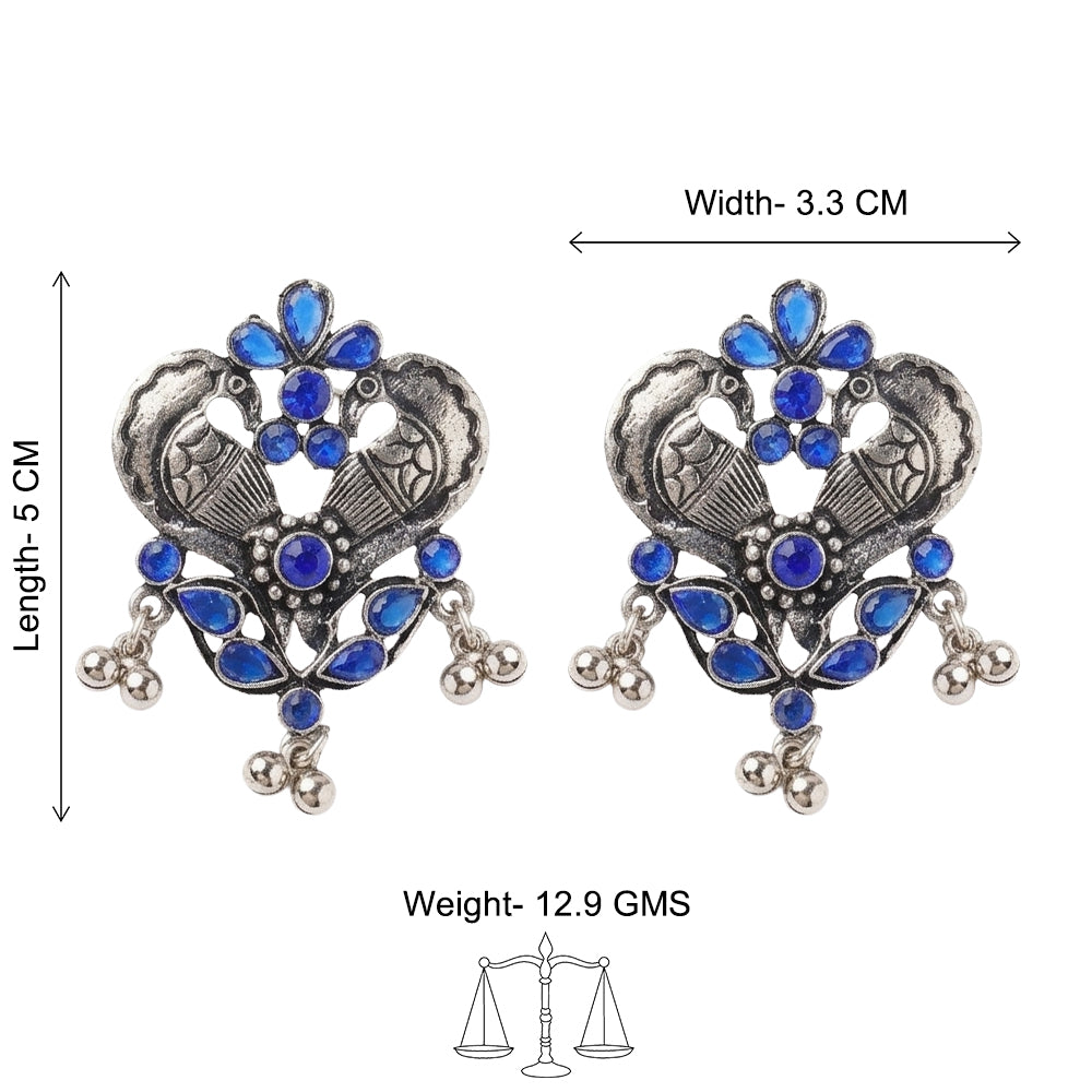 Bulbul Bling Party Studds earrings (Blue)
