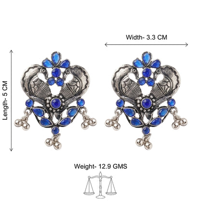 Bulbul Bling Party Studds earrings (Blue)
