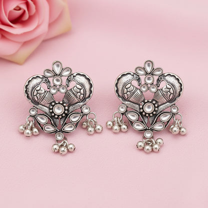 Bulbul Bling Party Studds earrings (White)