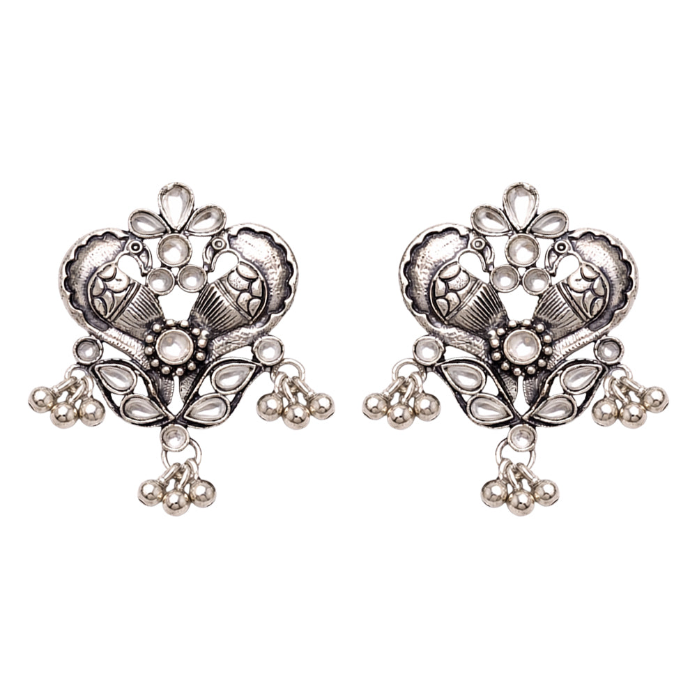 Bulbul Bling Party Studds earrings (White)