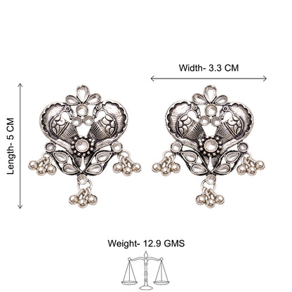 Bulbul Bling Party Studds earrings (White)
