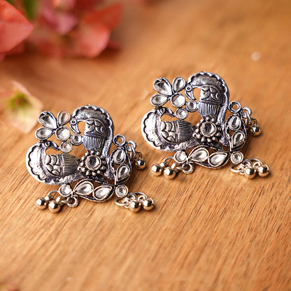 Bulbul Bling Party Studds earrings (White)