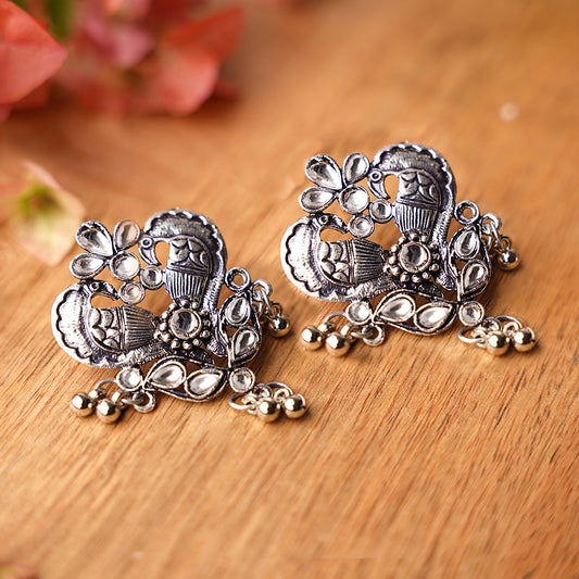 Bulbul Bling Party Studds earrings (White)