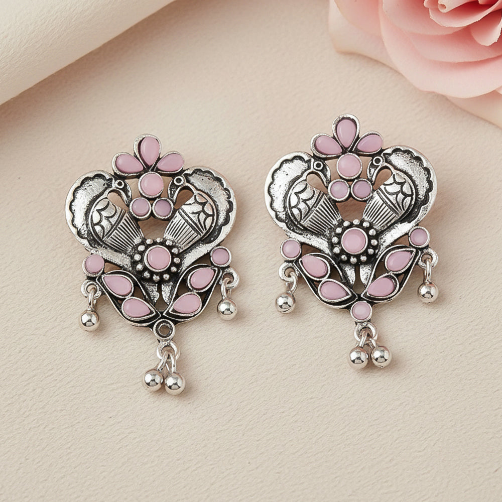 Bulbul Bling Party Studds earrings (Baby Pink)