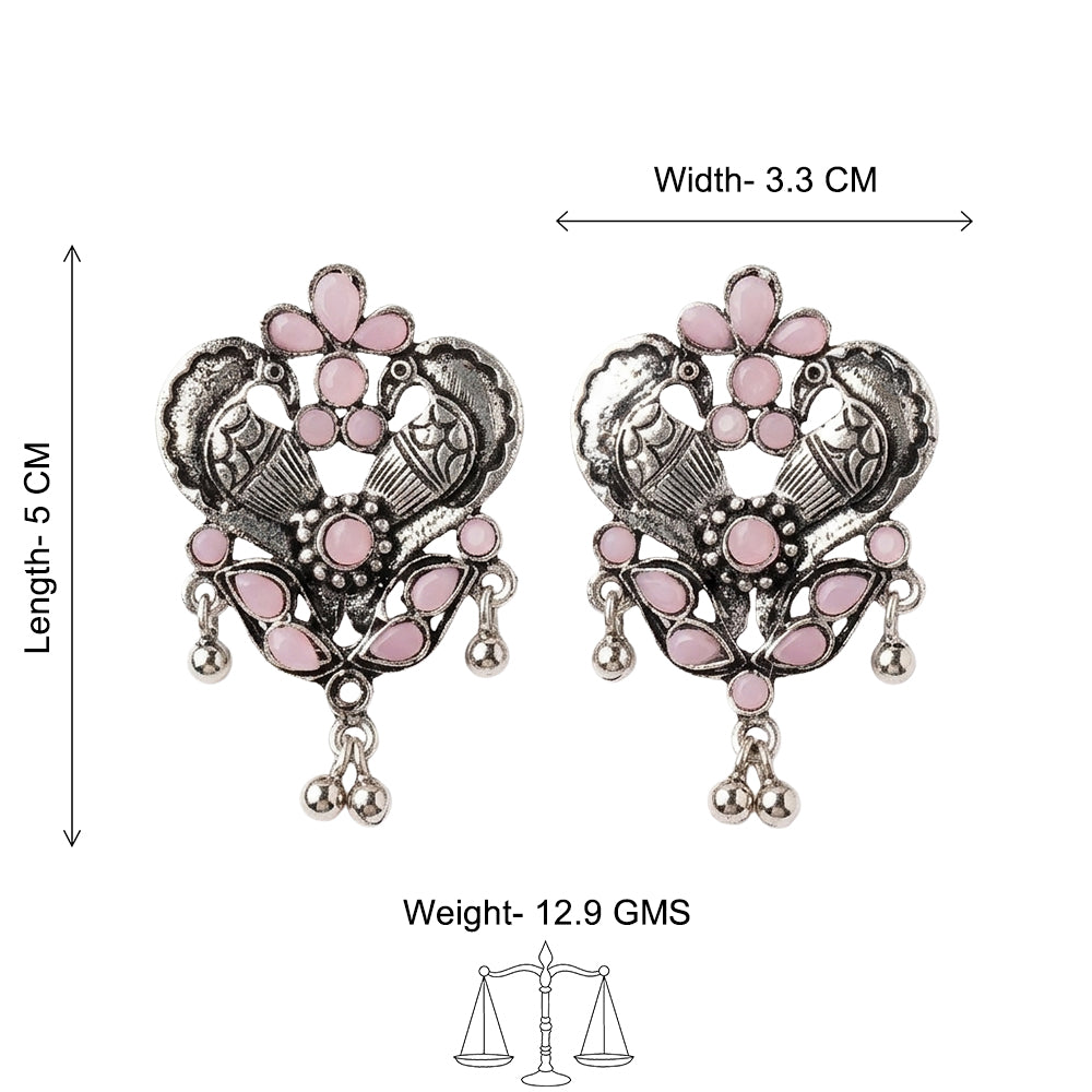 Bulbul Bling Party Studds earrings (Baby Pink)