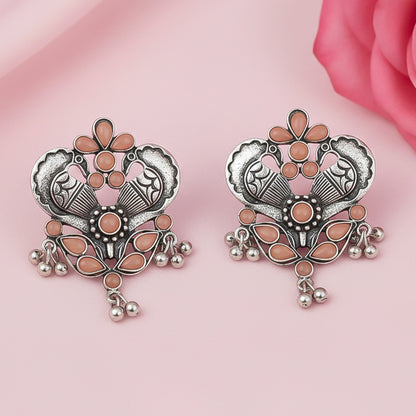 Bulbul Bling Party Studds earrings (Light Orange)