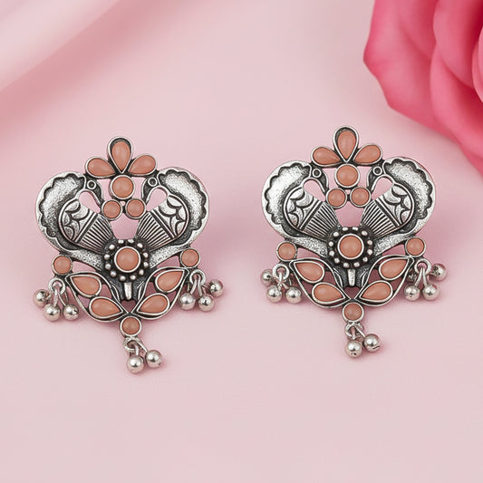 Bulbul Bling Party Studds earrings (Light Orange)