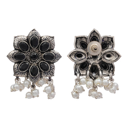 Jugni vibrant stud earrings (Black)