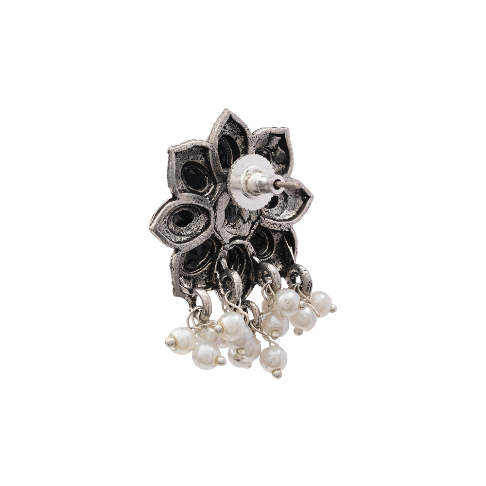 Jugni vibrant stud earrings (Black)