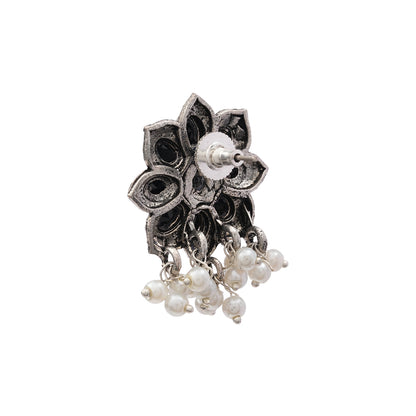 Jugni vibrant stud earrings (Black)