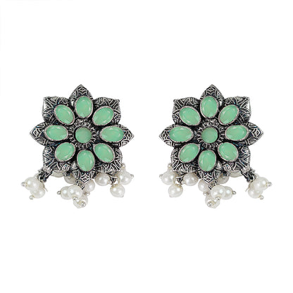 Jugni vibrant stud earrings (Pista)