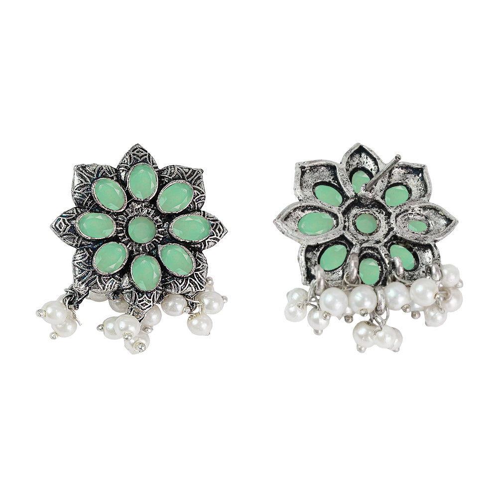 Jugni vibrant stud earrings (Pista)