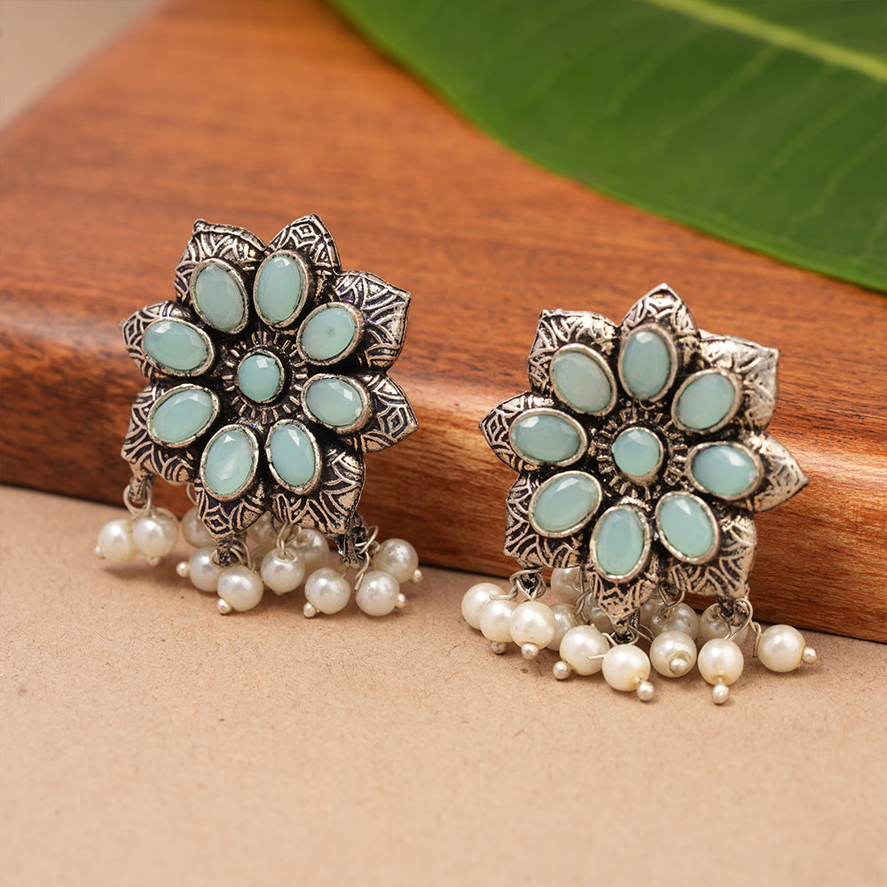 Jugni vibrant stud earrings (Mint)