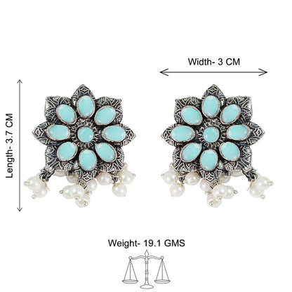 Jugni vibrant stud earrings (Mint)