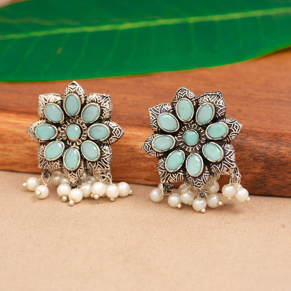 Jugni vibrant stud earrings (Mint)