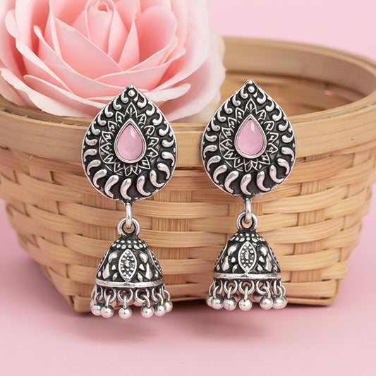 Rain Drop Rani Hanging Jhumki Earrings (Yellow)
