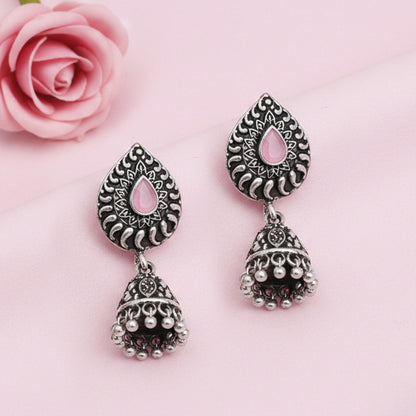 Rain Drop Rani Hanging Jhumki Earrings (Yellow)