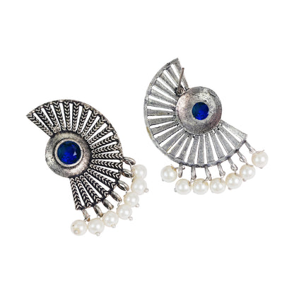 StylishKudi Oxidised Silver Jhumka & Stud Earrings ComboSet for Women&girl