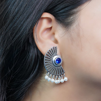 StylishKudi Oxidised Silver Jhumka & Stud Earrings ComboSet for Women&girl