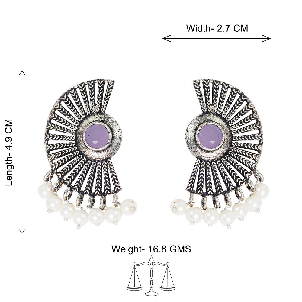 StylishKudi Oxidised Silver Plated Dangler Earrings Combo for Women & Girls