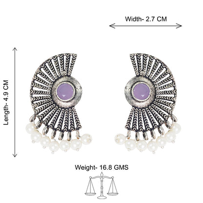 StylishKudi Oxidised Silver Plated Dangler Earrings Combo for Women & Girls
