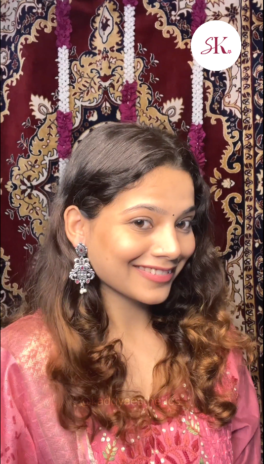 Feathered Grace dangler earrings (Red)