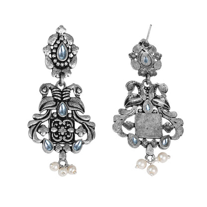 Feathered Grace dangler earrings (White)