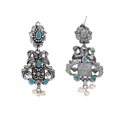 Feathered Grace dangler earrings (Mint)
