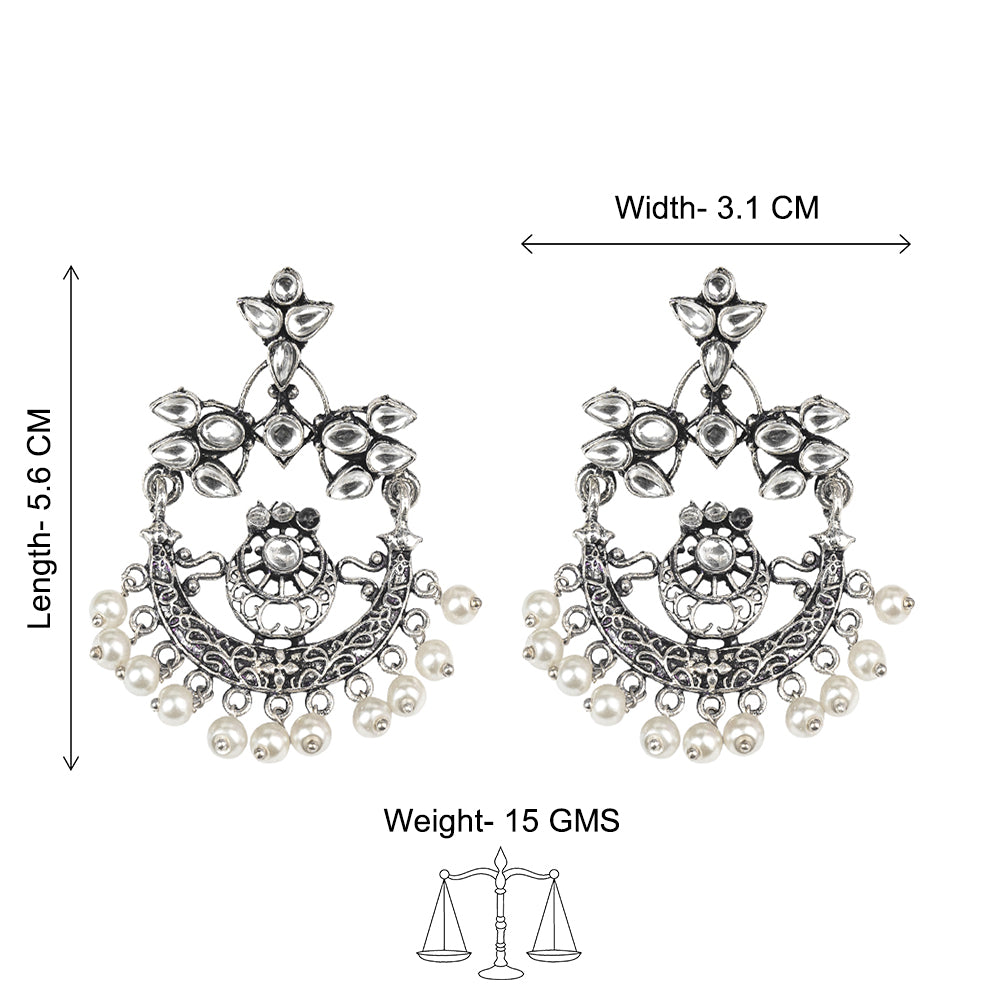 Carved Charm Dangler earrings (White) Strum chic dangler earrings Combo set