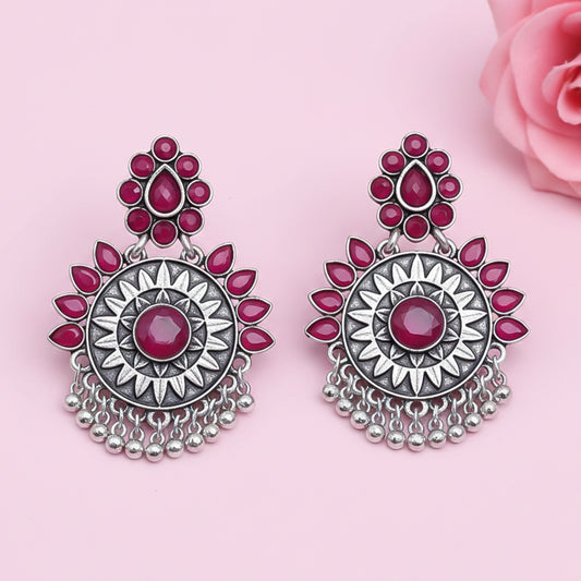 Timeless Royal dangler earring (Red)