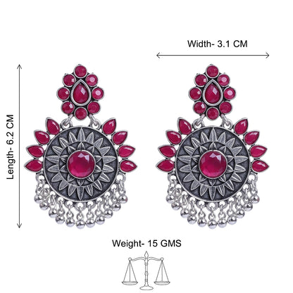 Timeless Royal dangler earring (Red)