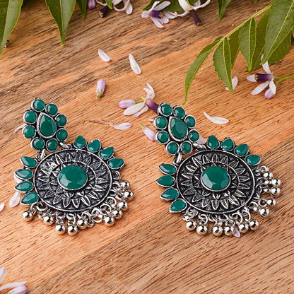 Timeless Royal dangler earring (Green)