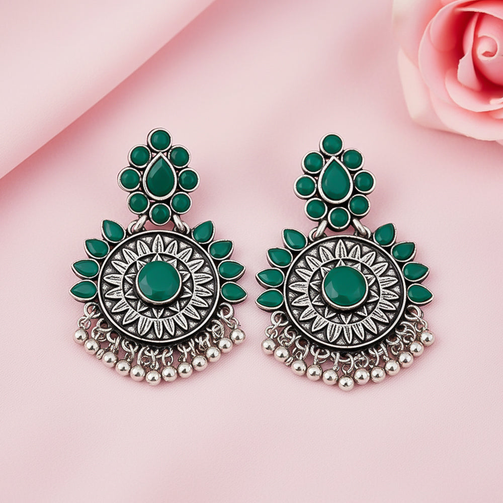 Timeless Royal dangler earring (Green)
