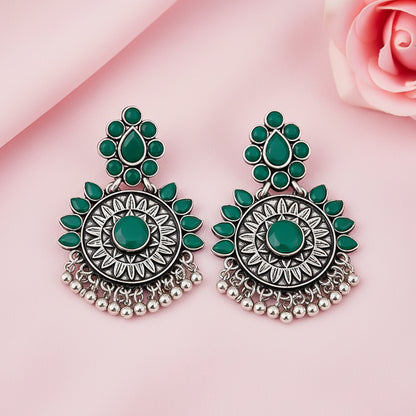 Timeless Royal dangler earring (Green)