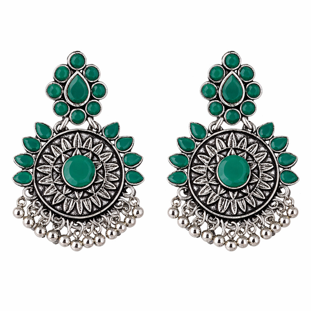 Timeless Royal dangler earring (Green)