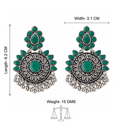 Timeless Royal dangler earring (Green)