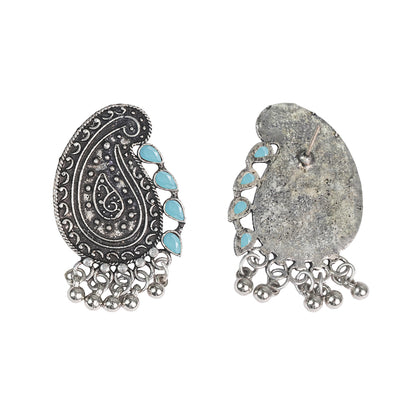 Curve and bloom stud earring (Mint)