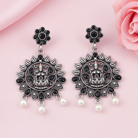 Dhan Laxmi dangler earring (Black)