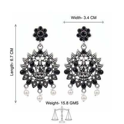 Dhan Laxmi dangler earring (Black)