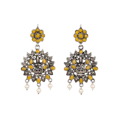 Dhan Laxmi dangler earring (Yellow)