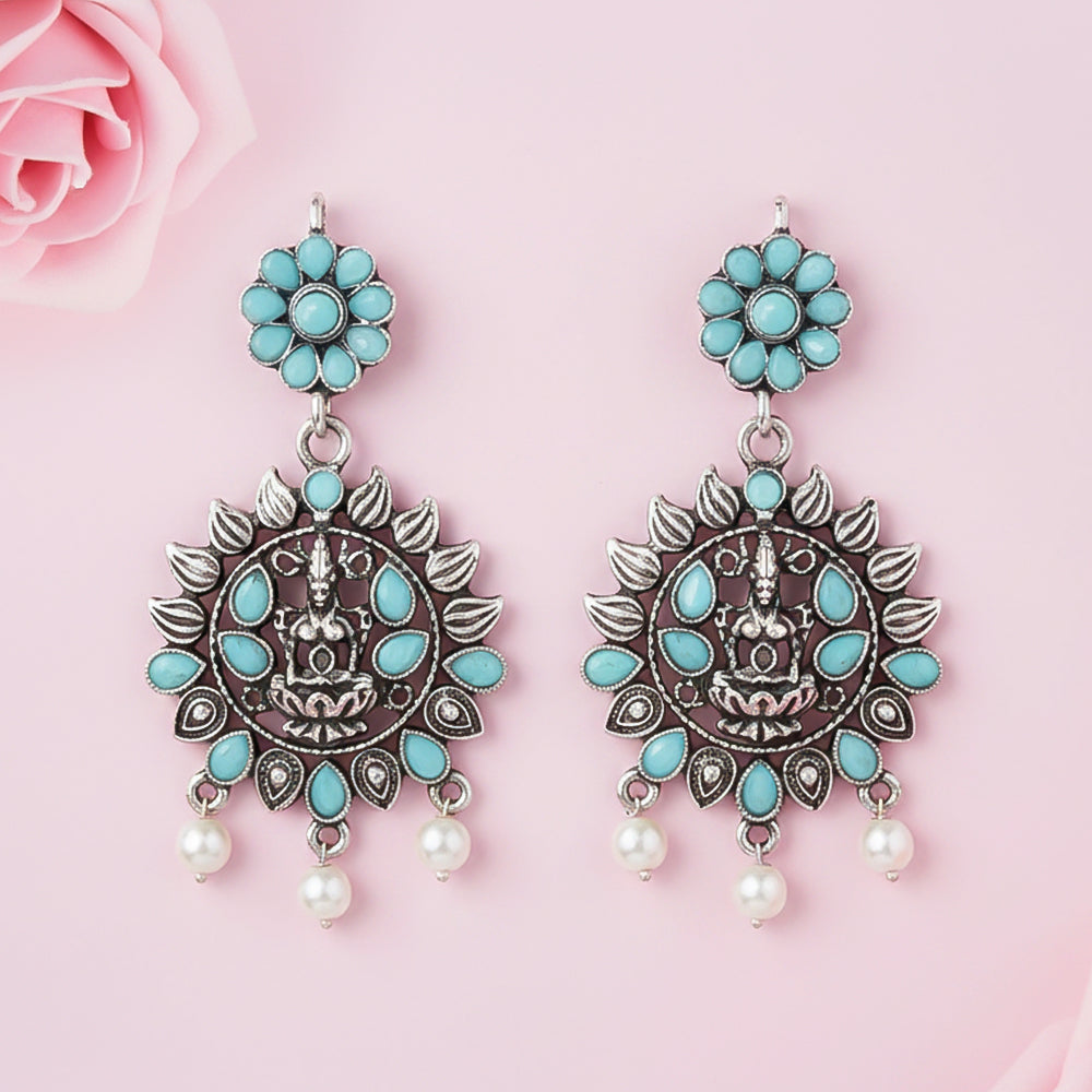 Dhan Laxmi dangler earring (Mint)