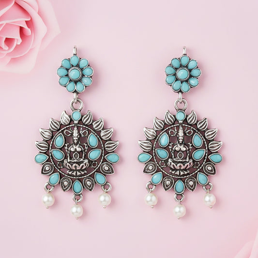Dhan Laxmi dangler earring (Mint)