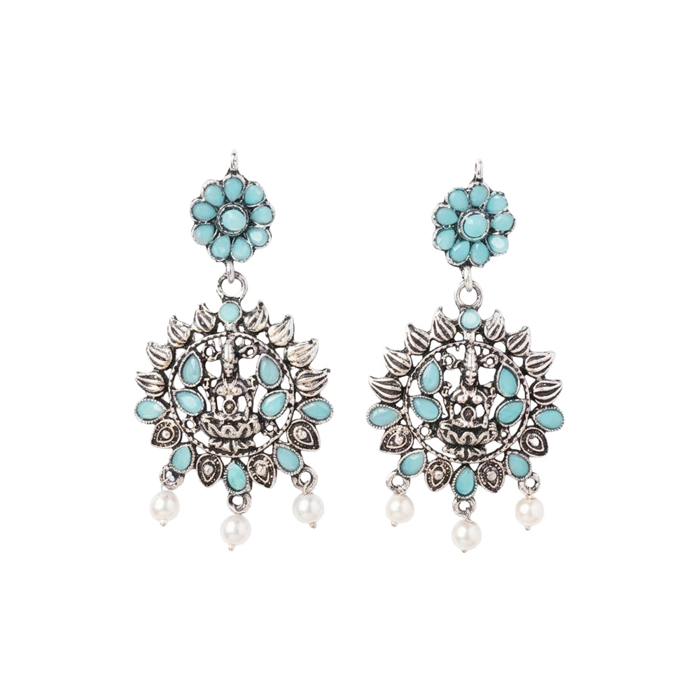 Dhan Laxmi dangler earring (Mint)