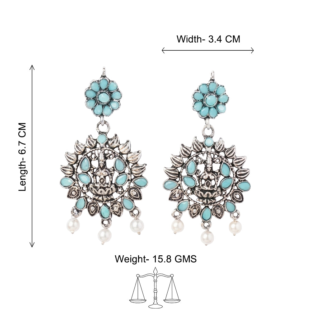 Dhan Laxmi dangler earring (Mint)