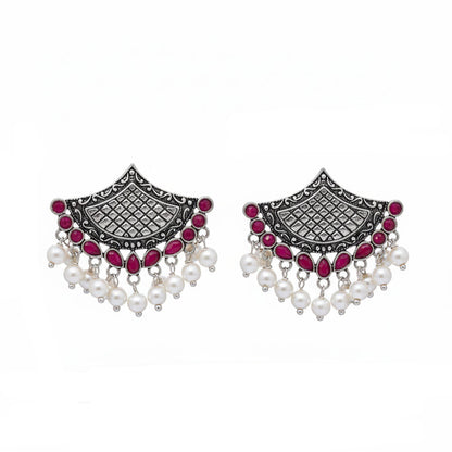 Royal Potli stud earrings (Red)