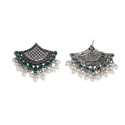 Royal Potli stud earrings (Green)