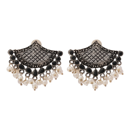 Royal Potli stud earrings (Black)