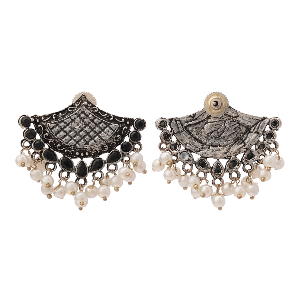 Royal Potli stud earrings (Black)